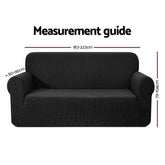 Artiss High Stretch Sofa Cover Couch Lounge Protector Slipcovers 3 Seater Black.